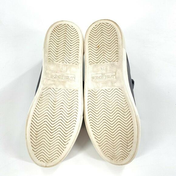 J/Slides Acer‎ Womens Slip On Comfort Shoes Sneakers Black Leather 7.5